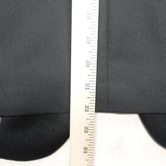 Stafford Tuxedo Suit Mens 48 Regular Black Wool Blend Formal Wear 2 Piece Set - Picture 7 of 15